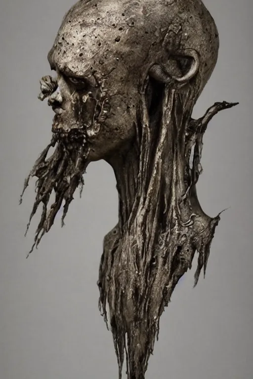 Image similar to a sculpture by h. r. giger, emil melmoth, and beksinski, photorealistic
