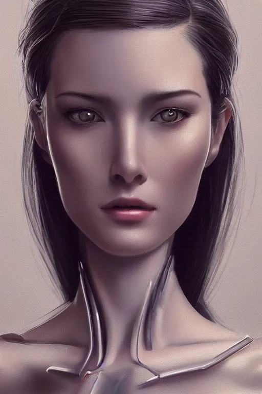 Prompt: Mechanical realistic female elegant modern android looking, cinematic lighting, intricate, elegant, super highly detailed, art station, concept art, smooth, sharp focus, no blur, no dof, extreme illustration, boston dynamic, Photorealism, HD quality, 8k resolution, cinema 4d, 3D, beautiful, delicate, art by artgerm and greg rutkowski and alphonse mucha and loish and WLOP