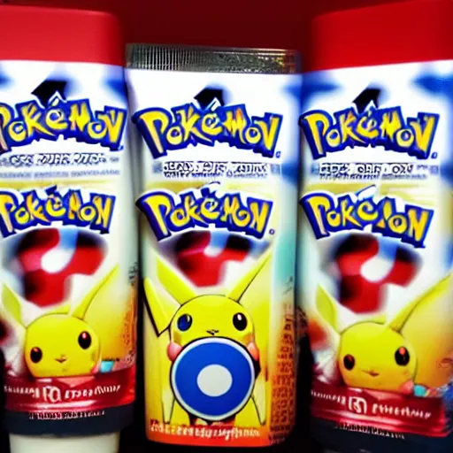 Prompt: a pokemon themed toothpaste