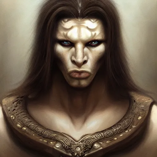 Image similar to portrait, handsome long - haired male anthro albino panther fantasy, rpg game, stern expression, main character, highly detailed, digital painting, artstation, concept art, smooth, sharp focus, illustration, artgerm, tomasz alen kopera, peter mohrbacher, donato giancola, joseph christian leyendecker, wlop, frank frazetta