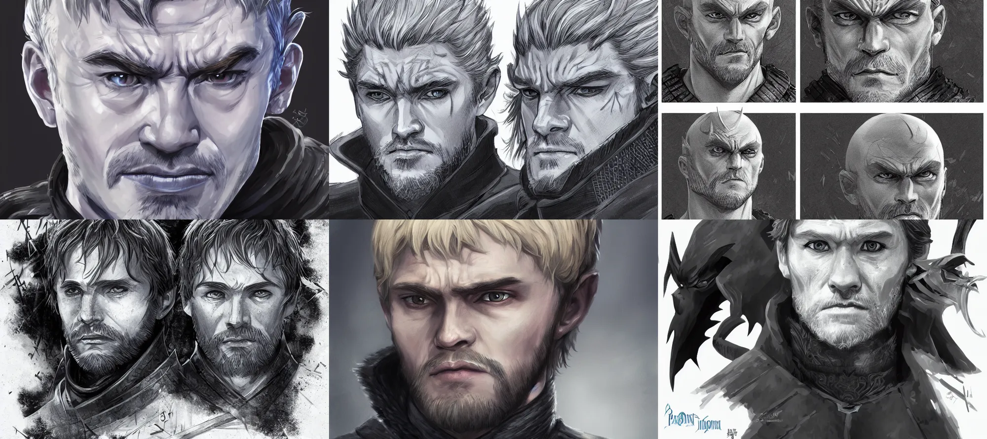 Prompt: portrait of Night King of Game of Thrones byTomohiro Shimoguchi, detailed,artstation,manga