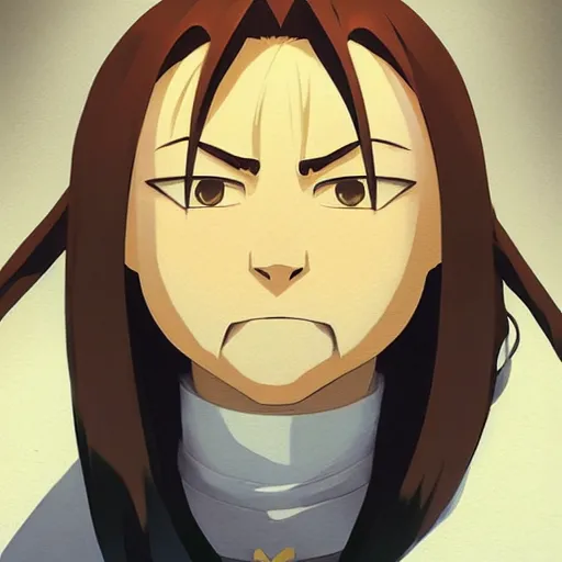 Image similar to face icon stylized minimalist fullmetal alchemist, loftis, cory behance hd by jesper ejsing, by rhads, makoto shinkai and lois van baarle, ilya kuvshinov, rossdraws global illumination