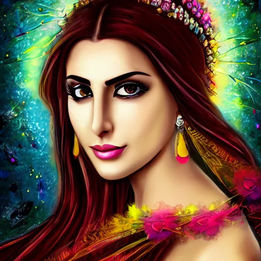 Image similar to side_profile_centered_painted_portrait_Maya_Ali_as_a_storm_sorcerer_colourful_pretty_face_intricate_eyes_beautiful_elegant_Animeby - H704 - C14.0