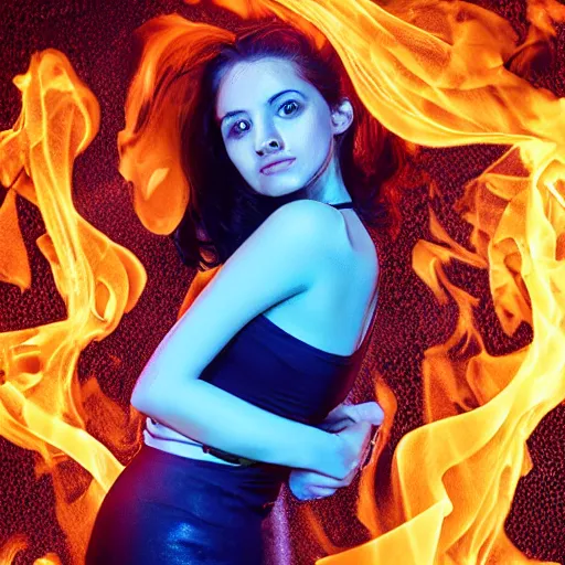 Image similar to radio Xray beauty girl in fire