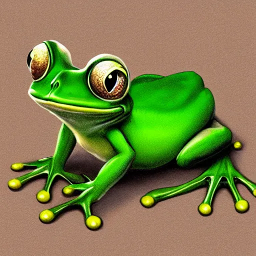 Image similar to cute pepe anthro green frog, ultra realistic, photorealistic fantasy illustration, award winning 8 k