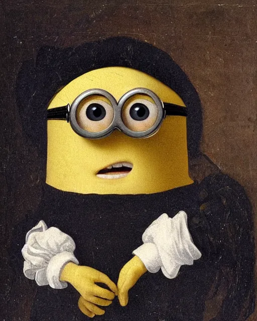 Prompt: 17th century portrait of a minion