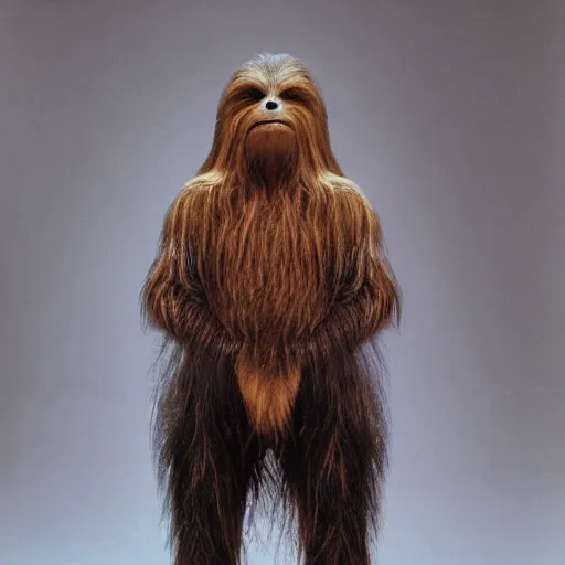 Prompt: a wookie without fur. photograph.
