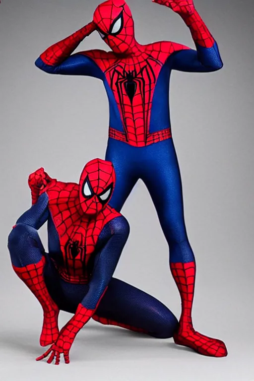Prompt: an adult spiderman halloween costume ad, full body concept, full height,