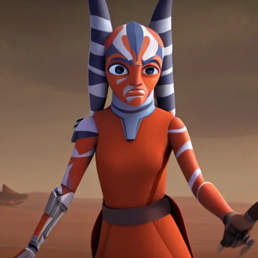Prompt: Ahsoka Tano featured in Brave by pixar 4k
