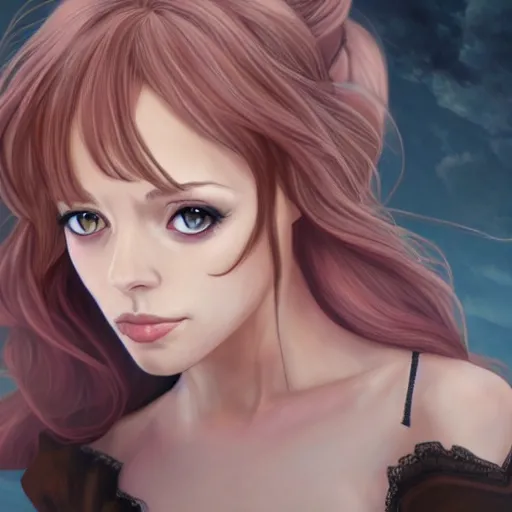 Image similar to catgirl rachel mcadams, anime, fantasy art