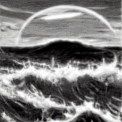 Prompt: Ocean at night scary digital drawing