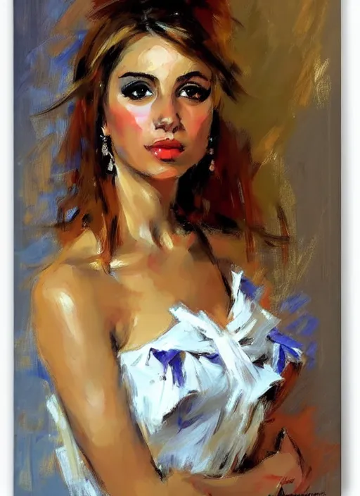 Image similar to a portrait of a pretty young lady by andrew atroshenko