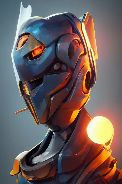 Image similar to epic mask helmet robot ninja portrait stylized as fornite style game design fanart by concept artist gervasio canda, behance hd by jesper ejsing, by rhads, makoto shinkai and lois van baarle, ilya kuvshinov, rossdraws global illumination radiating a glowing aura global illumination ray tracing hdr render in unreal engine 5