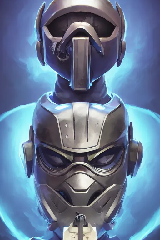 Image similar to epic mask helmet robot ninja portrait stylized as fornite style game design fanart by concept artist gervasio canda, behance hd by jesper ejsing, by rhads, makoto shinkai and lois van baarle, ilya kuvshinov, rossdraws global illumination radiating a glowing aura global illumination ray tracing hdr render in unreal engine 5