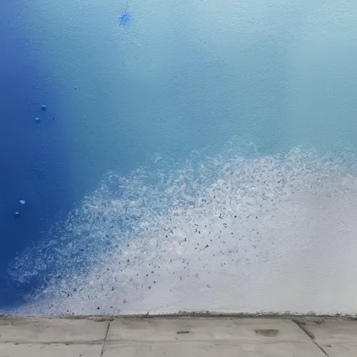 Prompt: ocean, spray painted on a wall