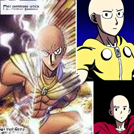 Prompt: saitama one punch man cooking french baguette, instagram thirst trap photo shoot, perfect faces