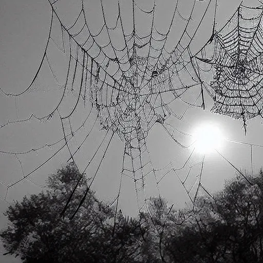 Prompt: Near the day of purification, there will be cobwebs spun back and forth in the sky.