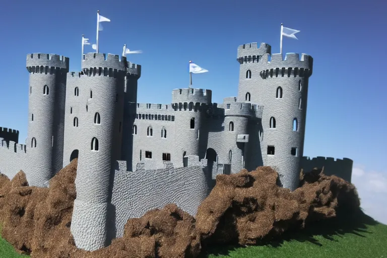 Image similar to a completed castle