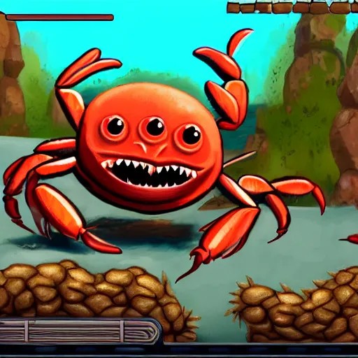 Image similar to crab monster, video game