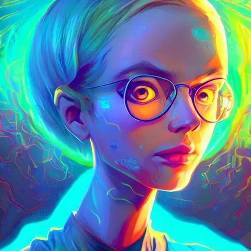 Image similar to skill magic geek inside matrix deepdream radiating a glowing aura stuff loot legends stylized digital illustration video game icon artstation lois van baarle, ilya kuvshinov, rossdraws,