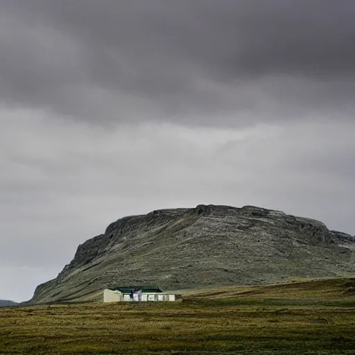 Prompt: a building in a stunning landscape by adams arthur