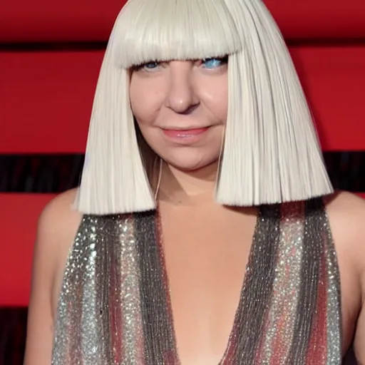 Image similar to Sia Furler red carpet