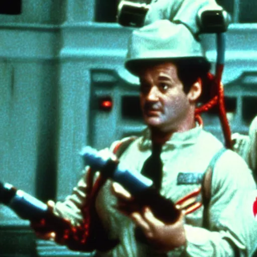 Image similar to film still from Ghostbusters, bill murray as Peter venkman, offering you some delicious cheeses