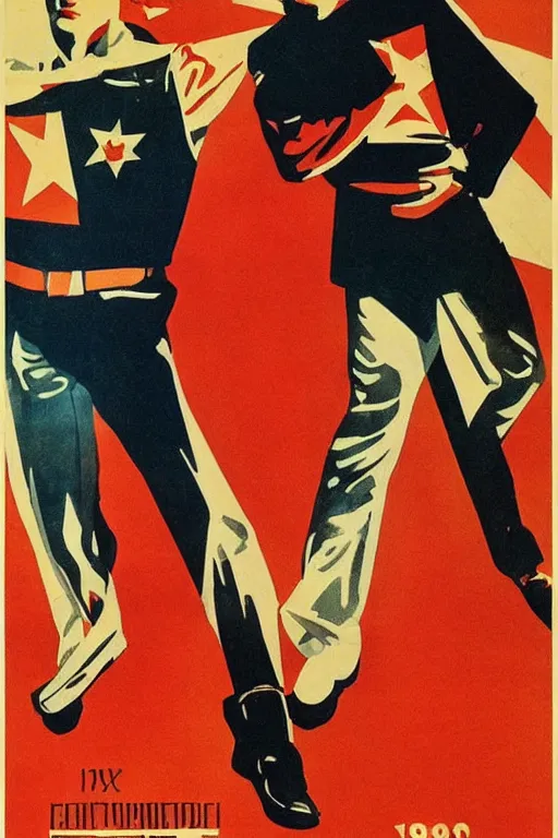 Image similar to the boys, 1 9 6 0 s soviet poster
