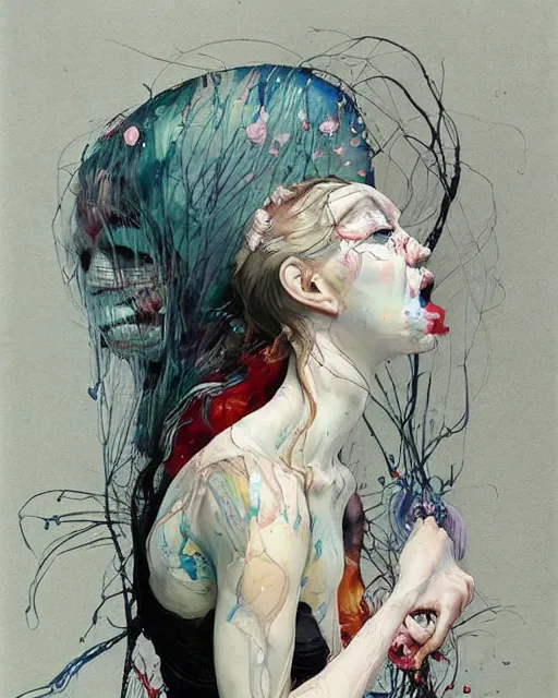 Image similar to there is ugliness in beauty, but there is also beauty in ugliness. in the style of adrian ghenie, esao andrews, jenny saville, edward hopper, surrealism, dark art by james jean, takato yamamoto