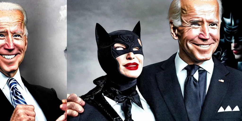 Prompt: joe biden as catwoman from batman returns