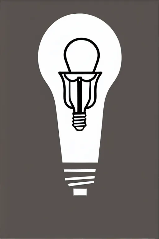 Image similar to minimalist boho style art of a lightbulb, illustration, vector art