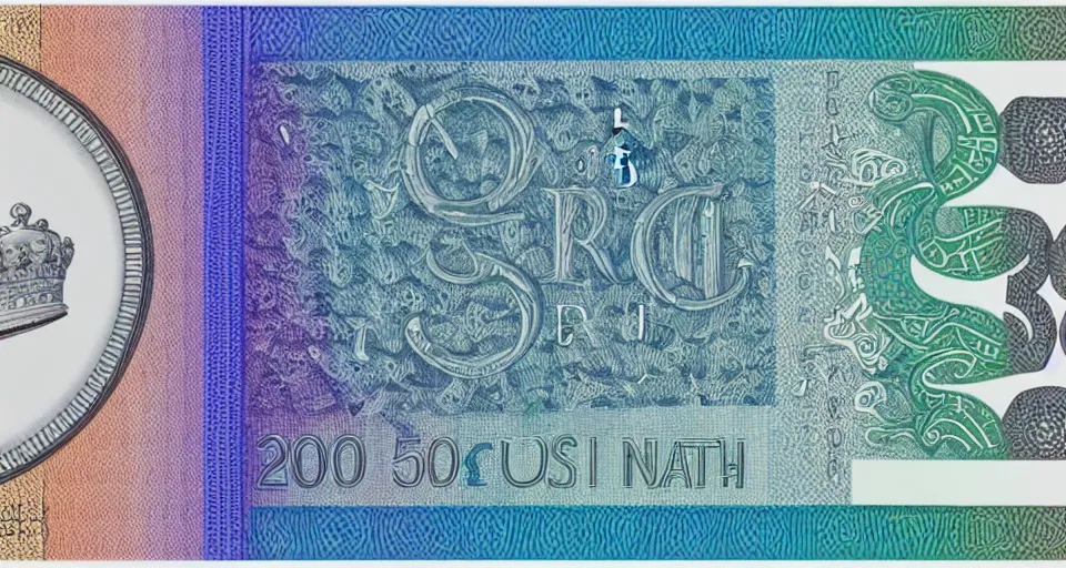 Image similar to concept design of british £ 5 0 note for the year 2 0 3 3