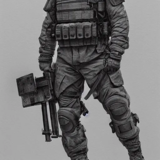 Image similar to pencil art, distant shot, realistic, cinematic, hyper detailed, smooth, hero walking up to the army to fight a war.