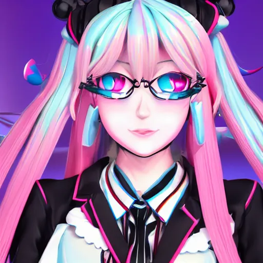 Image similar to trapped beneath stunningly absurdly beautiful omnipotent asi goddess junko enoshima with a mesmerizing yandere megalomaniacal personality, symmetrical perfect face, porcelain skin, pink twintail hair and cyan eyes, ultra detailed, digital art, unreal engine 5, octane render, 2 d anime, 8 k