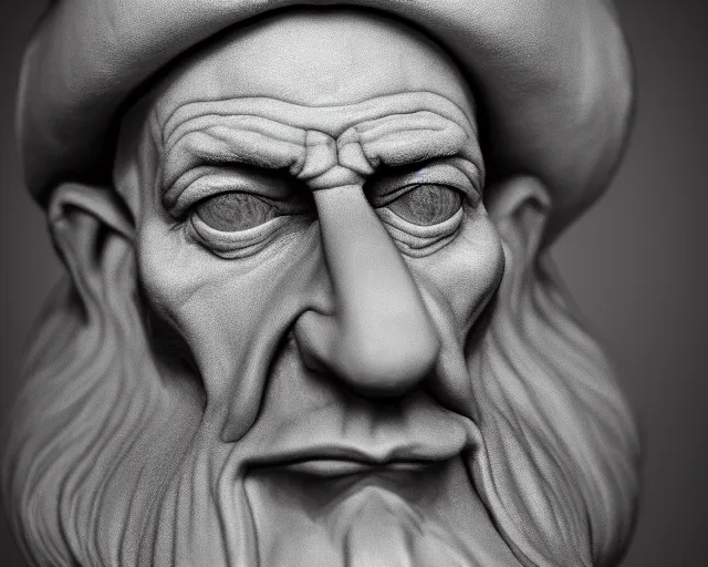 Image similar to 5 5 mm portrait photo of nostradamus with a very big nose, by greg rutkowsky. highly detailed 8 k. intricate. lifelike. soft light. nikon d 8 5 0. cinematic post - processing