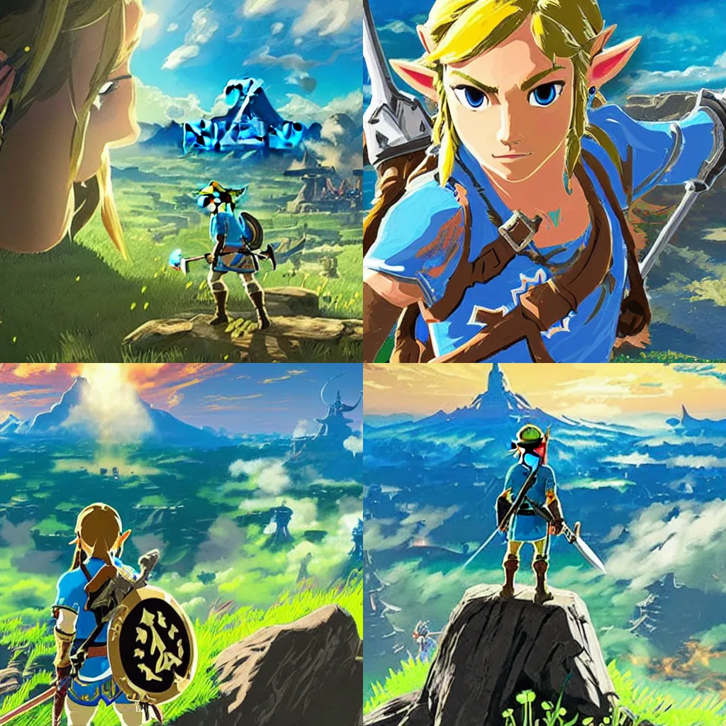Prompt: Zelda, Breath of the wild