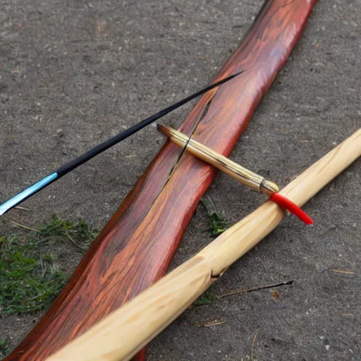 photorealistic wooden longbow drawn with an arrow | Stable Diffusion ...