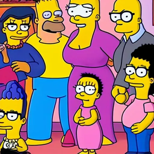 Image similar to kim kardashian in the simpsons super high quality 4k HD