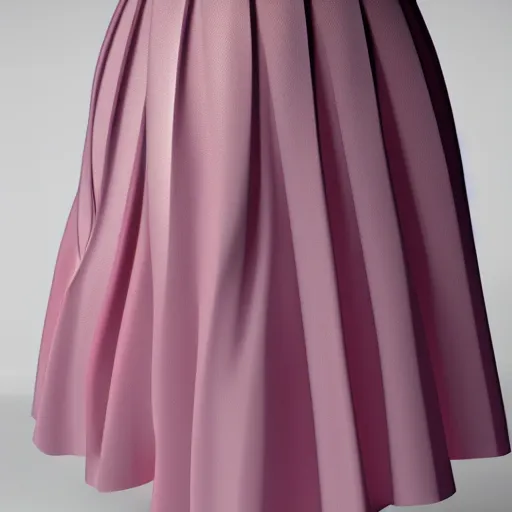 Prompt: a skirt ,silk and cotton,pink and light yellow,layers,long design,white belt,3d render ,fashion design ,highly detailed, hyper realistic,keyshot render,octane render,hdri, 4k -