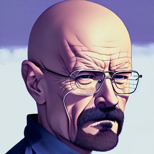 Image similar to walter white, portrait shinkai makoto studio ghibli studio key hideaki anno sakimichan stanley artgerm lau rossdraws james jean marc simonetti elegant highly detailed digital painting artstation pixiv