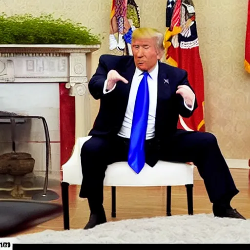 Prompt: donald trump swings that thing low