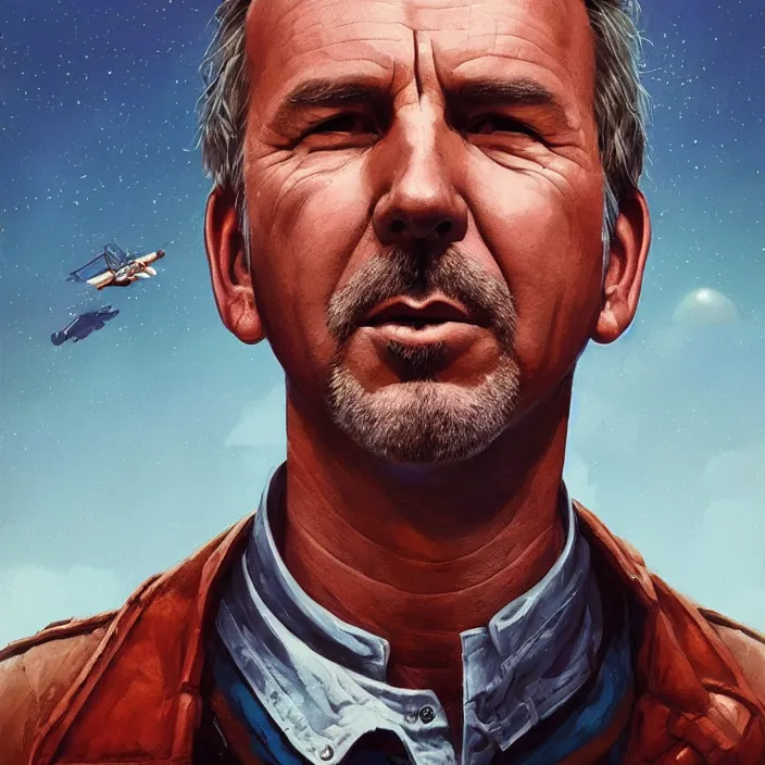 Image similar to portrait of kevin costner as postman 1 9 9 7. intricate abstract. intricate artwork. by tooth wu, wlop, beeple, dan mumford. octane render, trending on artstation, greg rutkowski very coherent symmetrical artwork. cinematic, hyper realism, high detail, octane render, 8 k, iridescent accents