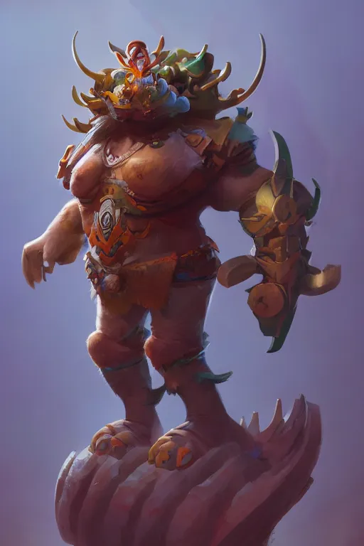 Image similar to A boss, wiracocha andes god, character design, in the style of Rayman legends and michael ancel and Ruan Jia and Mandy Jurgens and Greg Rutkowski, trending on Artstation, award winning, unreal engine, octane render W 1024