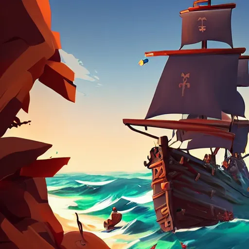 Image similar to painting jack the pirate on sea of thieves game avatar hero smooth face median photoshop filter cutout vector behance hd by jesper ejsing, by rhads, makoto shinkai and lois van baarle, ilya kuvshinov, rossdraws, illustration, art by ilya kuvshinov and gustav klimt