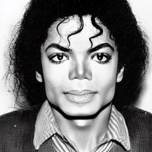 Prompt: the face of Michael Jackson at 10 year old