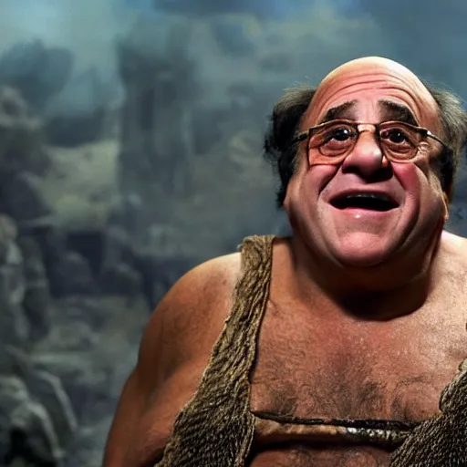 Image similar to danny devito in the ten commandments, 8k resolution, full HD, cinematic lighting, award winning, anatomically correct