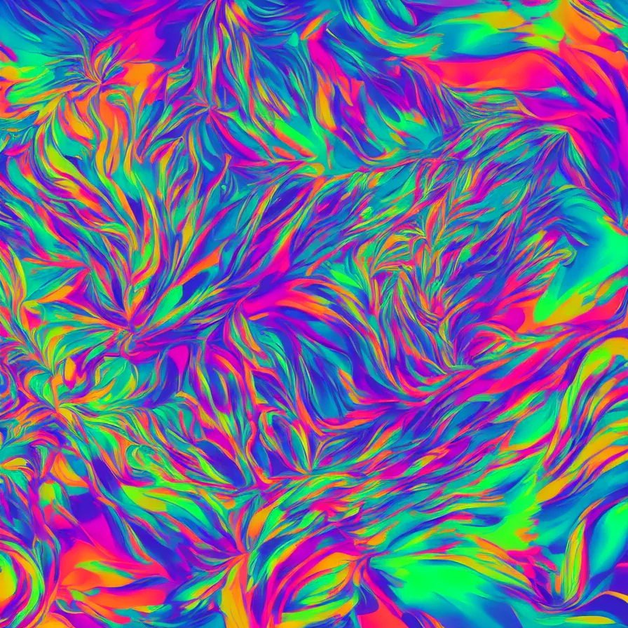 Prompt: album cover design tropical dmt trip, by Jonathan Zawada, Pi-Slices and Kidmograph, colorful digital art