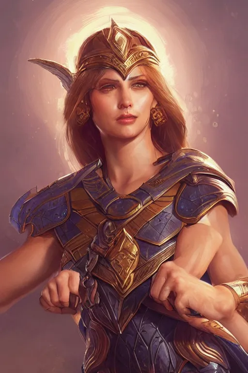 Image similar to amazon valkyrie athena, d & d, fantasy, portrait, highly detailed, headshot, digital painting, trending on artstation, concept art, sharp focus, illustration, art by artgerm and greg rutkowski and magali villeneuve