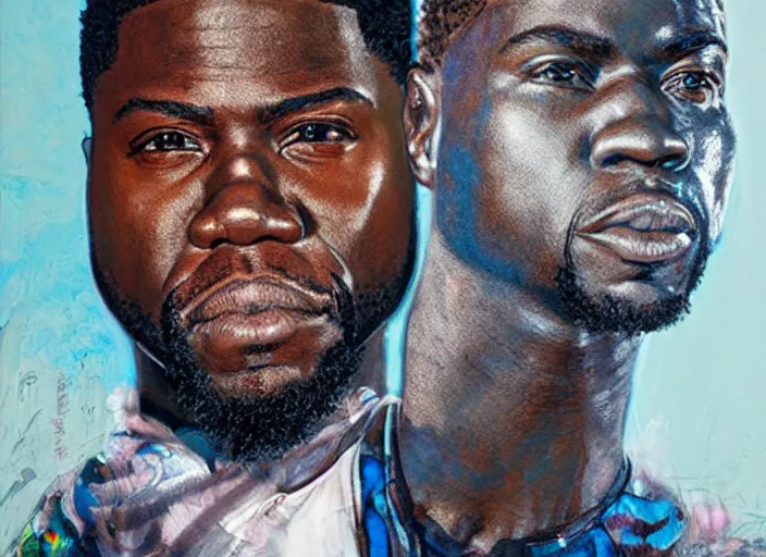 Prompt: a highly detailed beautiful portrait of kevin hart, james gurney, james jean