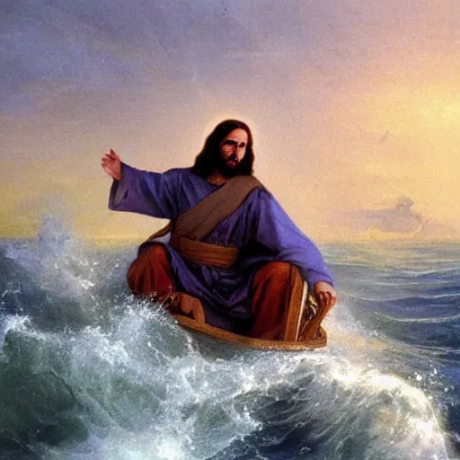 Image similar to Jesus Christ parting the seas